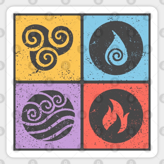 Four Elements Astrology - Elemental Signs Sticker by TuncGK